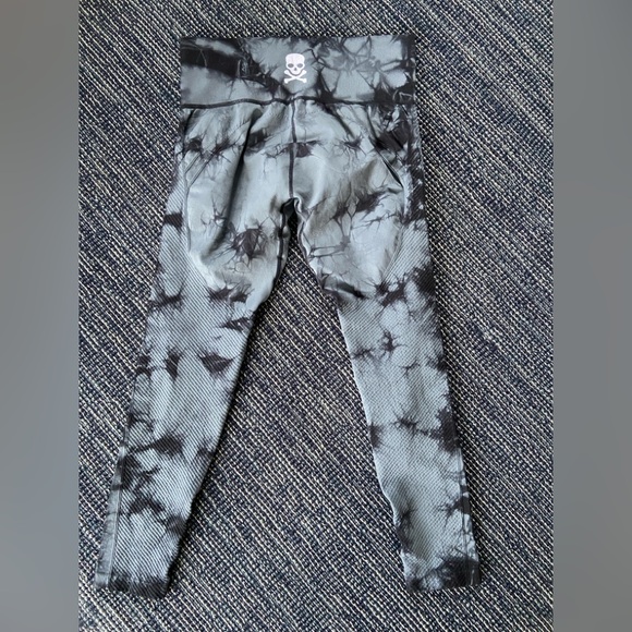 soul a Pants - SOUL blue and Black Tie-Dye 22” Leggings
